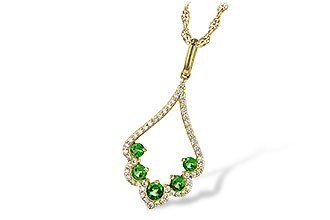 F226-63940: NECK .34 GREEN GARNET .53 TGW