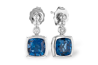 F309-36649: EARR 1.78 LONDON BLUE TOPAZ 1.82 TGW