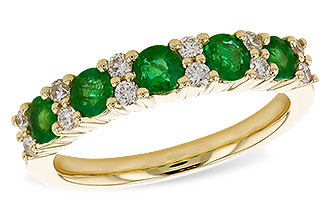 F310-34885: LDS WED RG .70 EMERALD .94 TGW