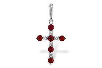 F311-20331: PENDANT .34 TW RUBY .42 TGW