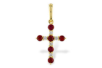 F311-20331: PENDANT .34 TW RUBY .42 TGW