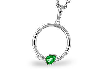 F311-20340: NECKLACE .20 EMERALD .22 TGW