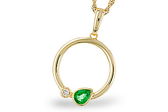 F311-20340: NECKLACE .20 EMERALD .22 TGW