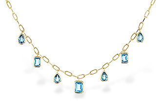 F311-21258: NECKLACE 4.10 TW BLUE TOPAZ (17")