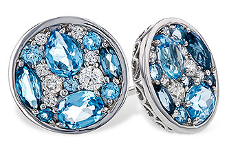 F311-22122: EARRINGS 1.02 TW BLUE TOPAZ 1.18 TGW