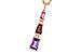 F311-22131: NECKLACE 2.32 SEMI-PREC (PT,GT,AMY) 2.37 TGW