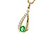 F311-23913: NECKLACE .28 EMERALD .45 TGW (5x4 EMER)