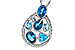 F311-23949: NECKLACE 3.23 TW BLUE TOPAZ 3.38 TGW
