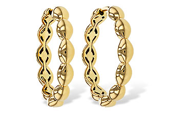 F311-25740: GOLD EARRINGS (21MM)