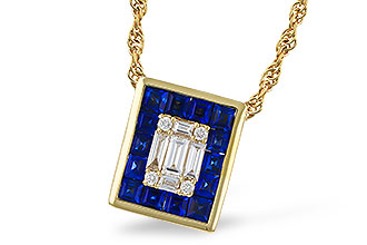F311-25776: NECKLACE .84 SAPPHIRE TW 1.02 TGW