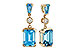 F311-25785: EARRINGS 2.37 TW BLUE TOPAZ 2.44 TGW