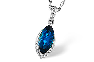 F311-25813: NECK 2.14 LONDON BLUE TOPAZ 2.20 TGW (12x6MM MQ)