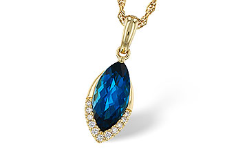 F311-25813: NECK 2.14 LONDON BLUE TOPAZ 2.20 TGW (12x6MM MQ)