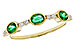 F311-26640: LDS WEDDING RG .46 TW EMERALD .58 TGW