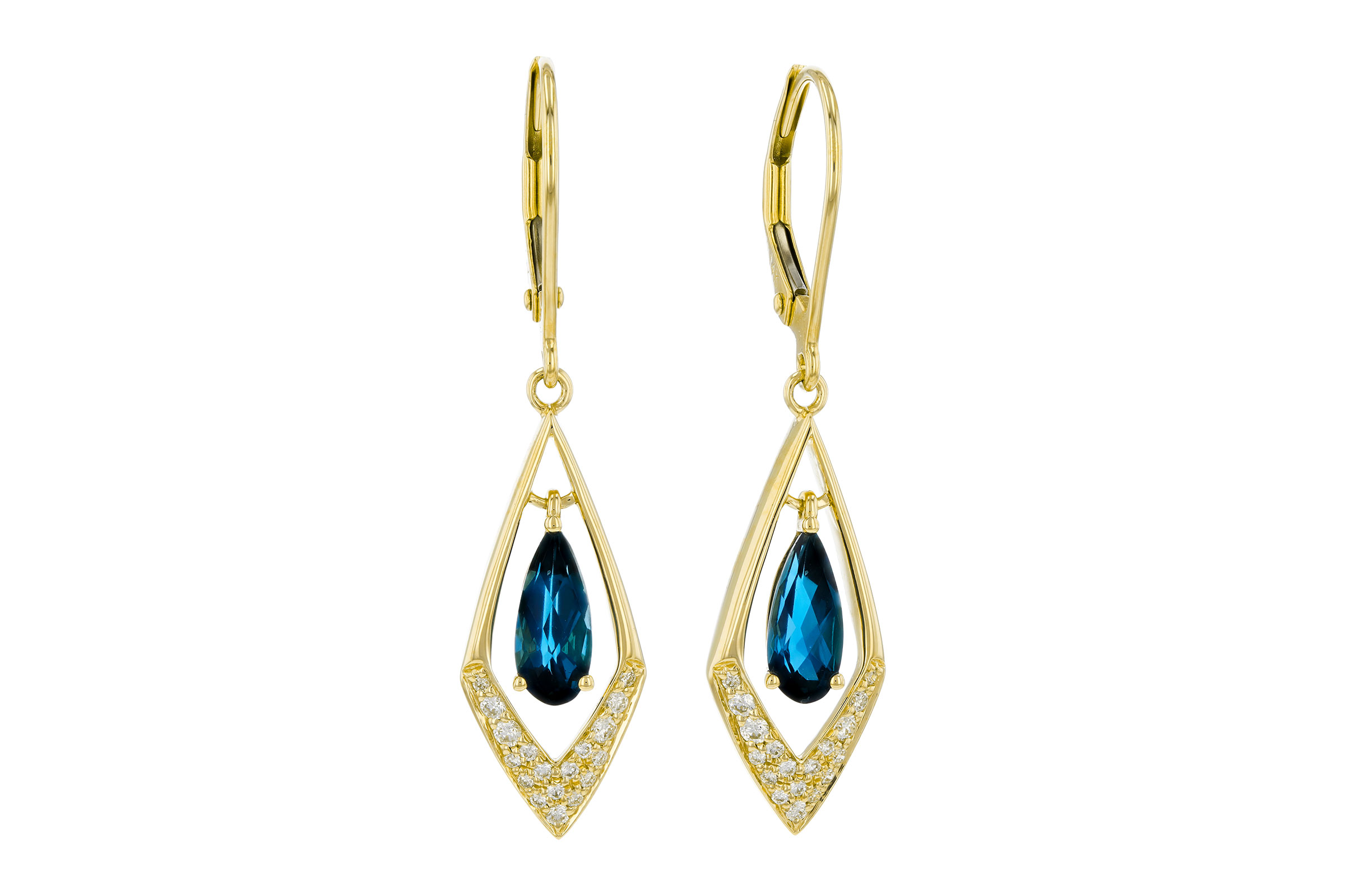 F312-11204: EARR 1.07 TW LONDON BLUE TOPAZ 1.22 TGW