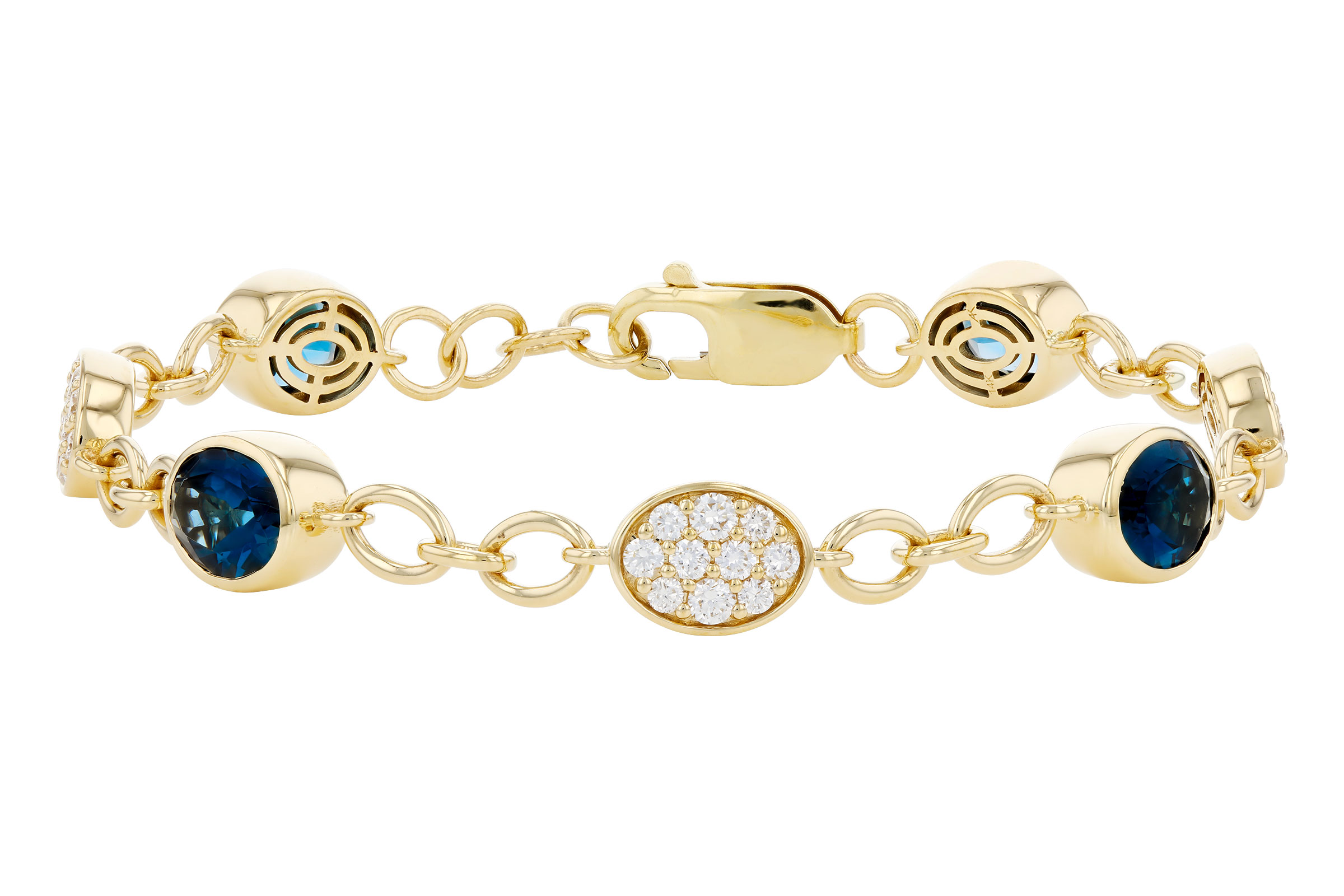 F312-12149: BRACELET 5.24 TW LONDON BLUE TOPAZ 6.00 TGW (7")