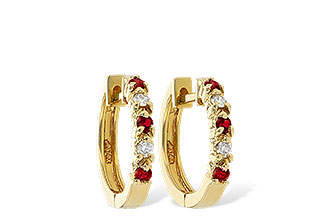 G037-57567: EARRINGS .17 RUBY .26 TGW