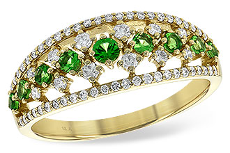 G226-63958: LDS RG .35 GREEN GARNET .67 TGW