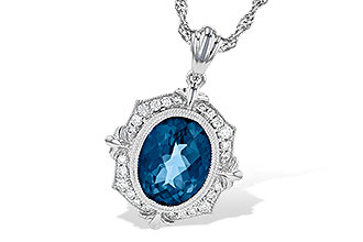 G226-71194: NECK 3.00 LONDON BLUE TOPAZ 3.16 TGW