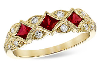 G309-39431: LDS WED RG .55 TW RUBY .70 TGW