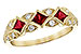G309-39431: LDS WED RG .55 TW RUBY .70 TGW