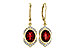 G311-18476: EARRING 3.06 GARNET 3.25 TGW