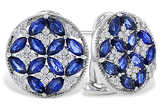 G311-19449: EARRINGS 2.07 TW SAPPHIRE 2.37 TGW