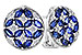 G311-19449: EARRINGS 2.07 TW SAPPHIRE 2.37 TGW