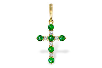 G311-20322: PENDANT .27 TW EMERALD .35 TGW