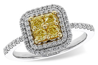 G311-22122: LDS RG .52 FANCY YELLOW DIAMONDS .85 TW