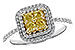 G311-22122: LDS RG .52 FANCY YELLOW DIAMONDS .85 TW