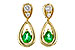 G311-22140: EARRINGS .20 EMERALD .32 TGW (4x3 EMER)