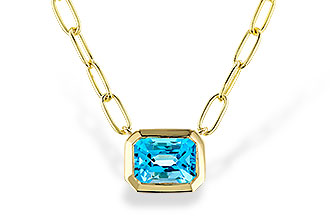 G311-23985: NECKLACE 1.20 SWISS BLUE TOPAZ (18")