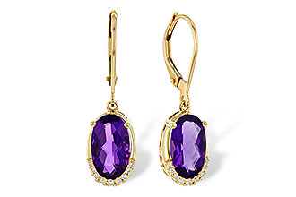 G311-25813: EARRINGS 2.70 TW AMETHYST 2.78 TGW (10x6MM OV)