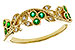 G311-26640: LDS WED RG .17 EMERALD TW .23 TGW
