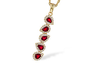 G311-26722: NECKLACE .90 TW RUBY 1.14 TGW