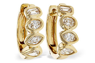 G312-09367: EARRINGS .68 TW FANCY CUT DIAS