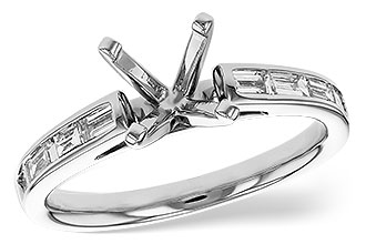 G312-09376: LDS SEMI DIA RG .38 TW BAGUETTES