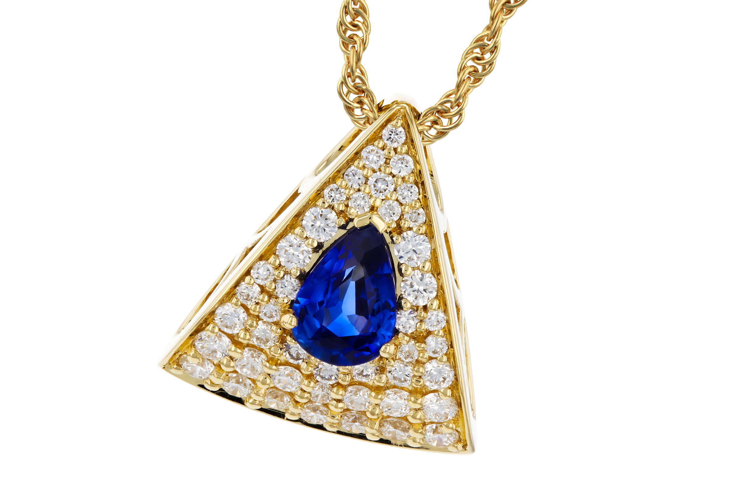 G312-11258: NECKLACE .51 SAPPHIRE .85 TGW (6x4MM SA)