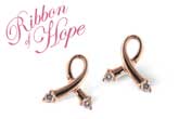 H036-72140: PINK GOLD EARRINGS .07 TW