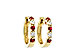 H037-57567: EARRINGS .33 RUBY .52 TGW