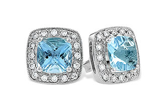 H132-13994: EARRINGS 1.55 AQUA 1.75 TGW