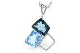 H224-88485: NECK 10.60 BLUE TOPAZ 10.73 TGW