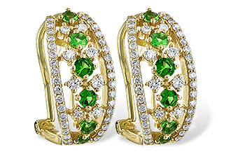 H226-63958: EARR .46 GREEN GARNET .86 TGW