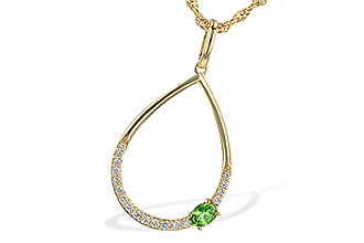 H226-71231: NECK .17 GREEN GARNET .26 TGW