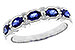 H310-33040: LDS WED RG .92 SAPPHIRE 1.04 TGW (4x3MM SAPP)