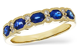 H310-33040: LDS WED RG .92 SAPPHIRE 1.04 TGW (4x3MM SAPP)