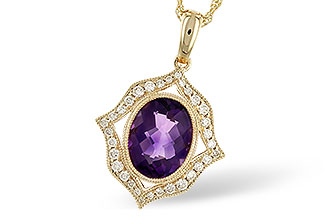 H310-33976: NECKLACE 1.52 AMETHYST 1.70 TGW (9x7 MM AMY)