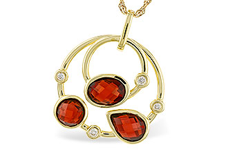 H311-18467: NECKLACE 2.88 GARNET 2.94 TGW