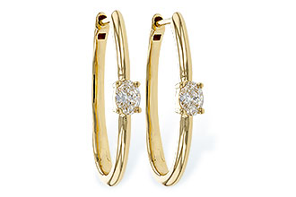 H311-22103: EARRINGS .47 TW OVAL DIAMONDS